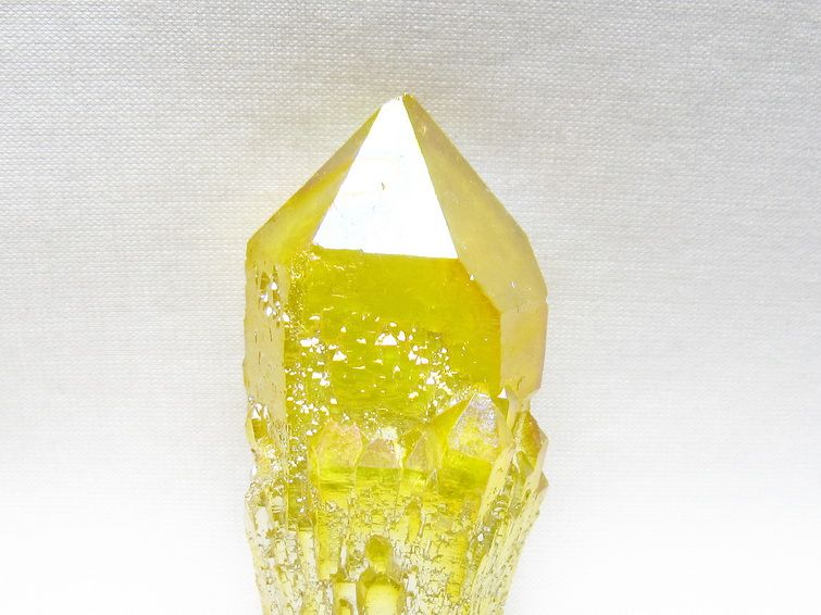 オーラクリスタル 原石 イエロー エレスチャル オーラ水晶 一点物 171-8643