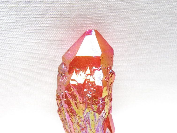 オーラクリスタル 原石 レッド エレスチャル オーラ水晶 一点物 171-8699