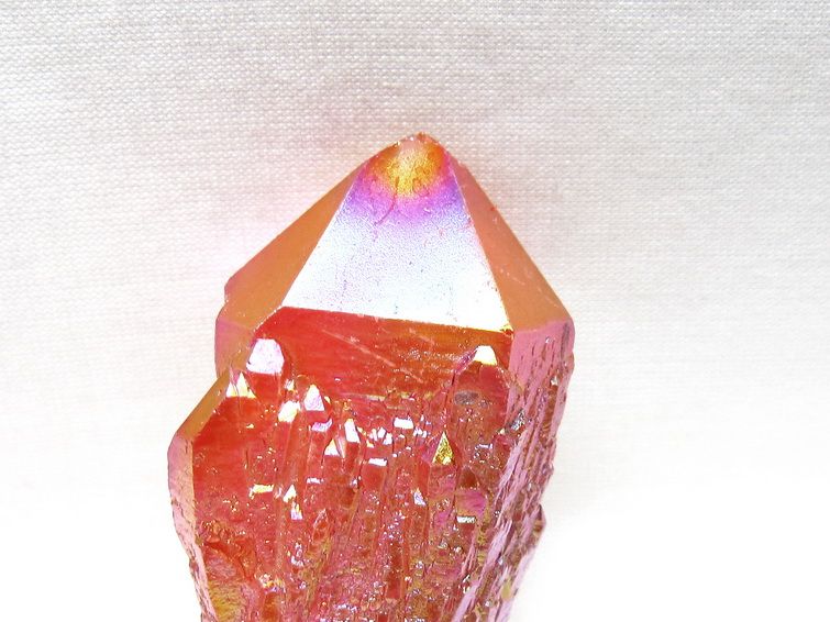 オーラクリスタル 原石 レッド エレスチャル オーラ水晶 一点物 171-8707