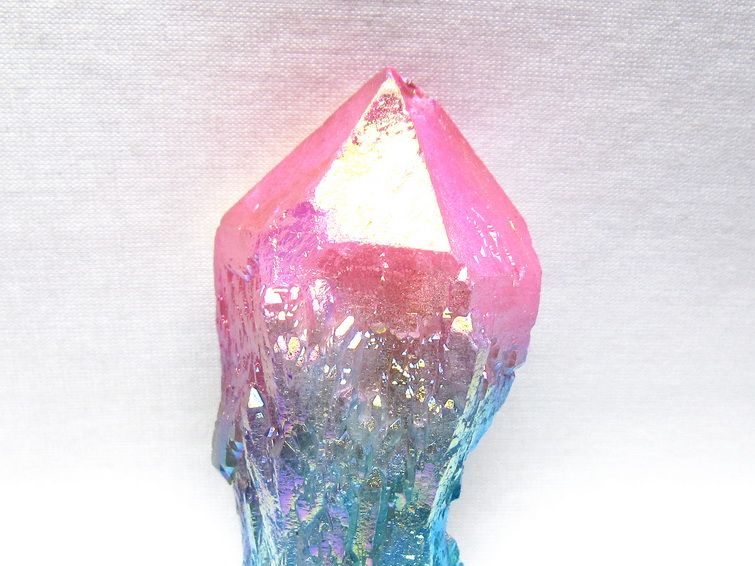 オーラクリスタル 原石 マルチカラー エレスチャル オーラ水晶 一点物 171-8724
