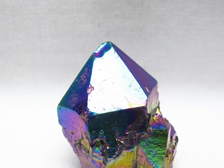 オーラクリスタル 原石 レインボーブルー エレスチャル オーラ水晶 一点物 171-8847