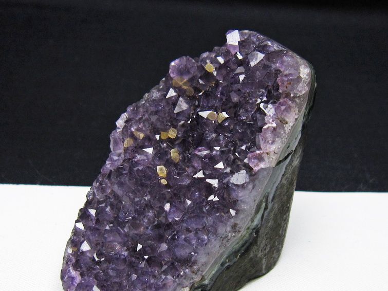 アメジスト クラスター ウルグアイ産 カルサイト共生 アメジスト 原石 amethyst 一点物 172-4210