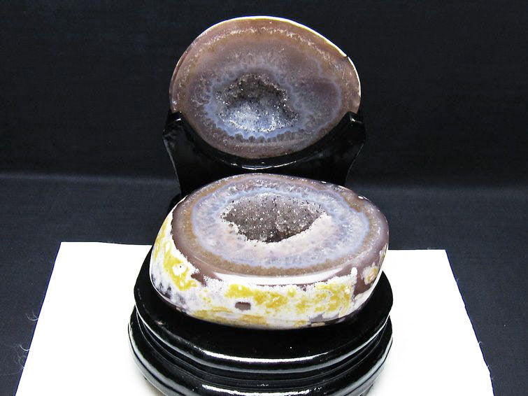 1.2Kg トレジャーメノウ アゲート 台座付属 原石 置物 一点物 175-1448