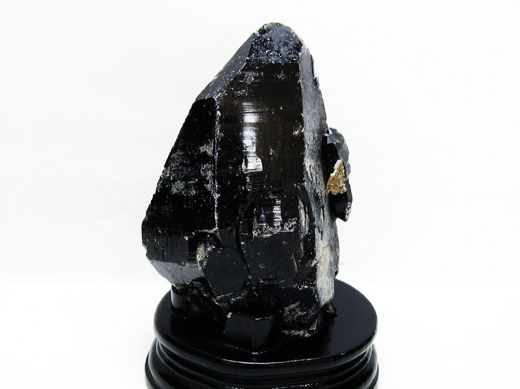 1.2Kg モリオン 原石 黒水晶 原石 山東省産 台座付属 一点物 181-4503