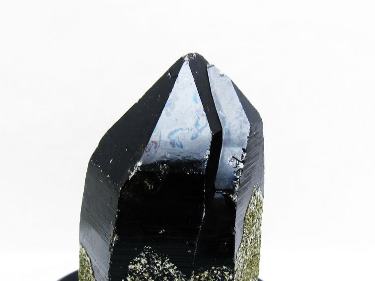 黒水晶 原石 モリオン 原石 山東省産 台座付属 一点物 181-4513