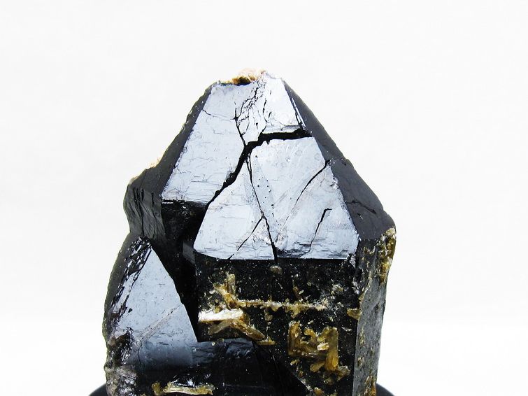 黒水晶 原石 モリオン 原石 山東省産 台座付属 一点物 181-4514