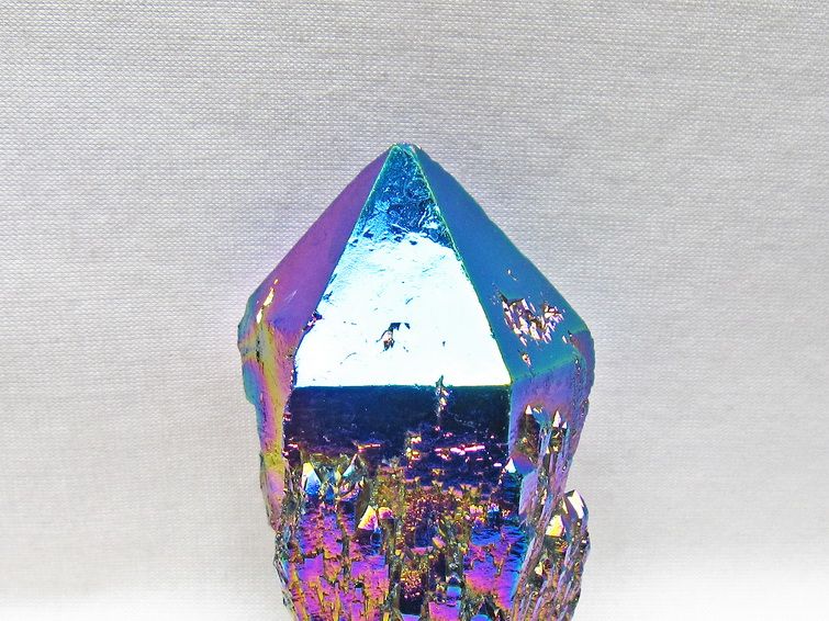オーラクリスタル 原石 レインボーブルー エレスチャル オーラ水晶 一点物 181-4691