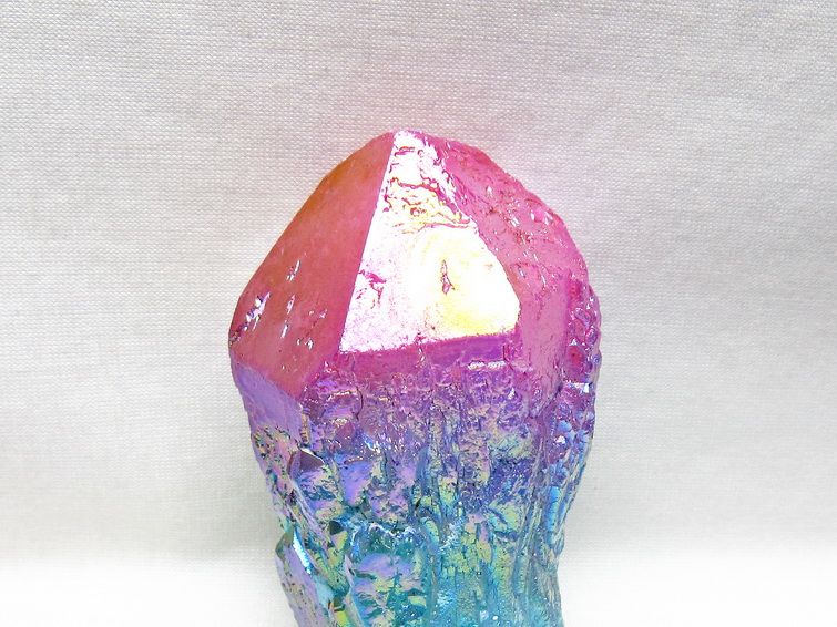 オーラクリスタル 原石 マルチカラー エレスチャル オーラ水晶 一点物 181-4697