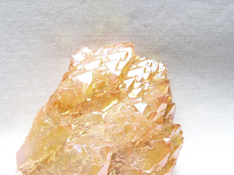 オーラクリスタル 原石 オレンジ エレスチャル オーラ水晶 一点物181-4711