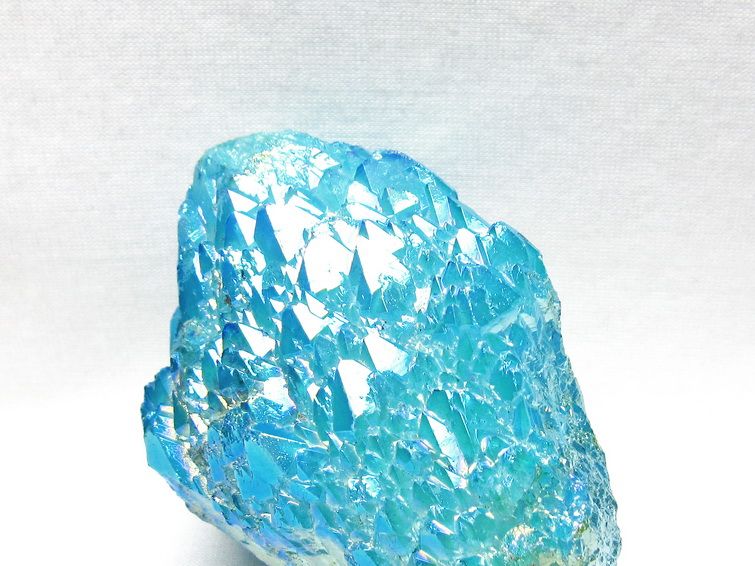 オーラクリスタル 原石 ブルー エレスチャル オーラ水晶 一点物181-4713