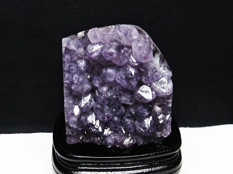1.7Kg アメジスト クラスター ウルグアイ産 アメジスト 原石 置物 amethyst アメシスト 台座付属 一点物 182-6165