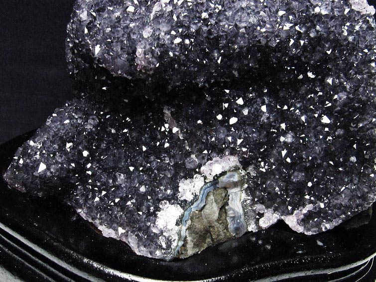 1.8Kg アメジスト クラスター ウルグアイ産 アメジスト 原石 置物 amethyst アメシスト 台座付属 花型 一点物 182-6225