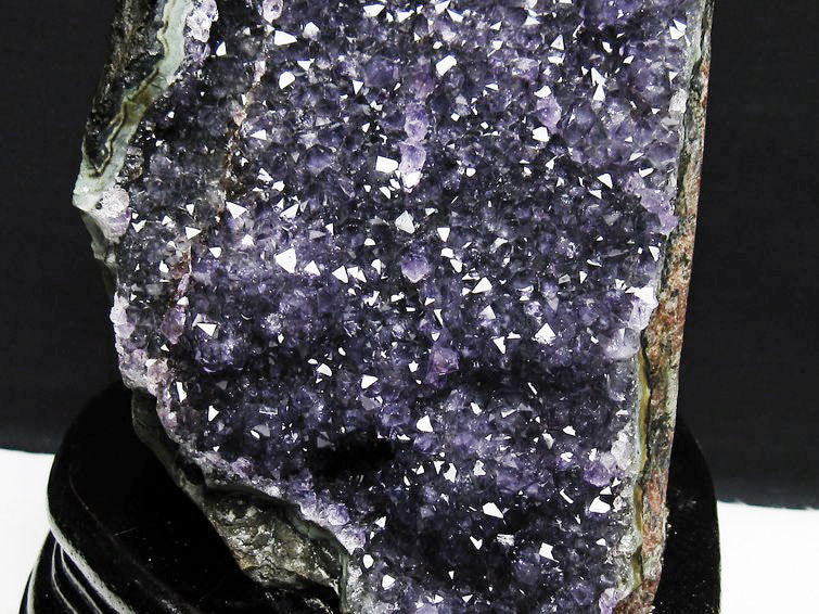 1.4Kg アメジスト クラスター ウルグアイ産 アメジスト 原石 amethyst 台座付属 花型 一点物 182-6430