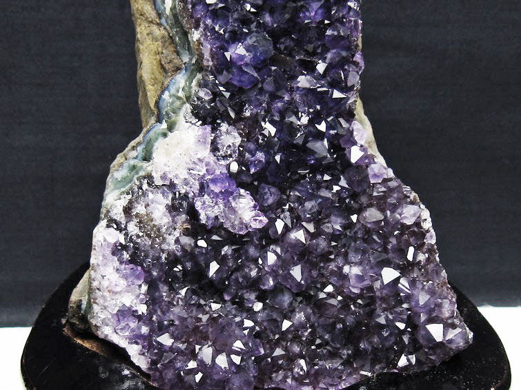 アメジスト クラスター ウルグアイ産 アメジスト 原石 amethyst 台座付属 花型 一点物 182-6458