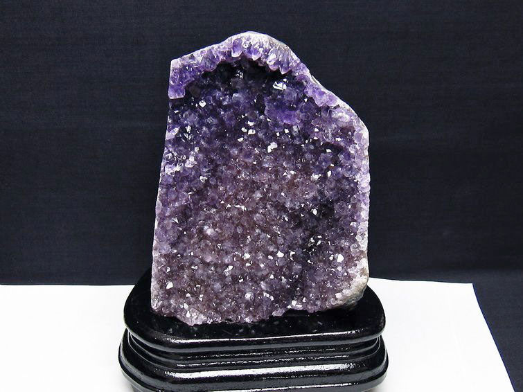 1.3Kg アメジスト クラスター ウルグアイ産 アメジスト 原石 amethyst 台座付属 一点物 182-6940