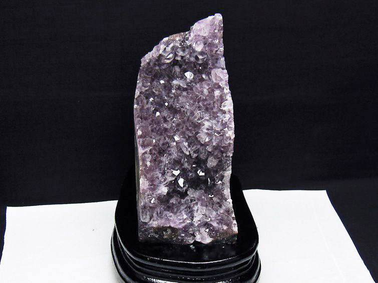 1.3Kg アメジスト クラスター ウルグアイ産 アメジスト 原石 amethyst 台座付属 一点物 182-6948