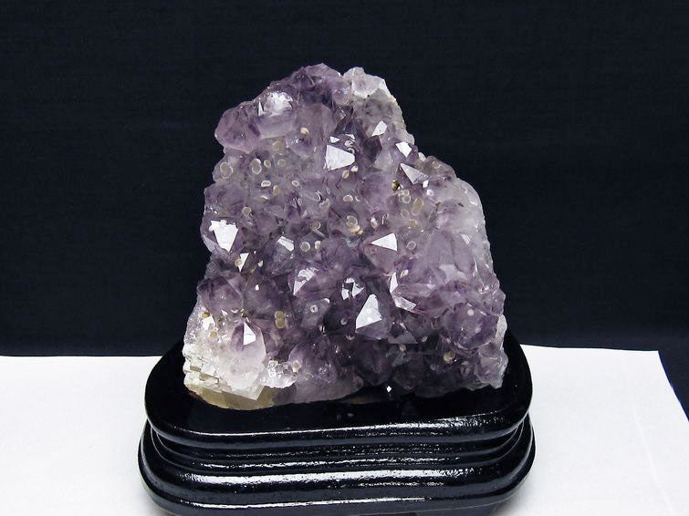 1.2Kg アメジスト クラスター ウルグアイ産 アメジスト 原石 amethyst 台座付属 一点物 182-7002