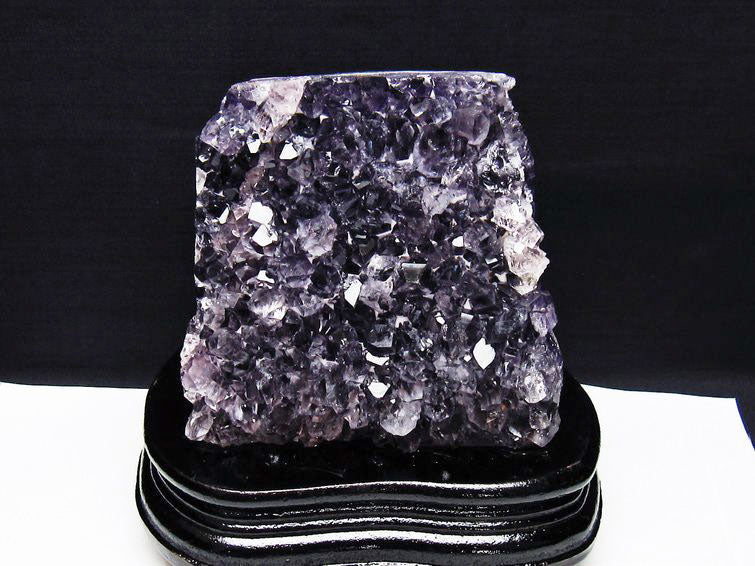1.4Kg アメジスト クラスター ウルグアイ産 アメジスト 原石 amethyst 台座付属 一点物 182-7003