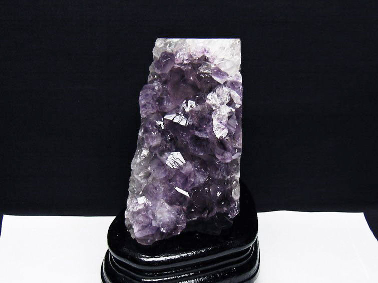 1.2Kg アメジスト クラスター ウルグアイ産 アメジスト 原石 amethyst 台座付属 一点物 182-7019