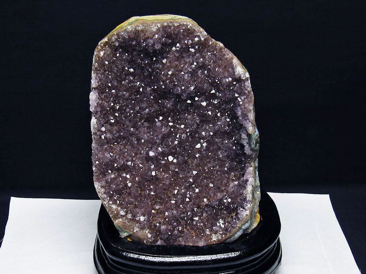 2Kg アメジスト クラスター ウルグアイ産 アメジスト 原石 amethyst 台座付属 花型 一点物 182-7037