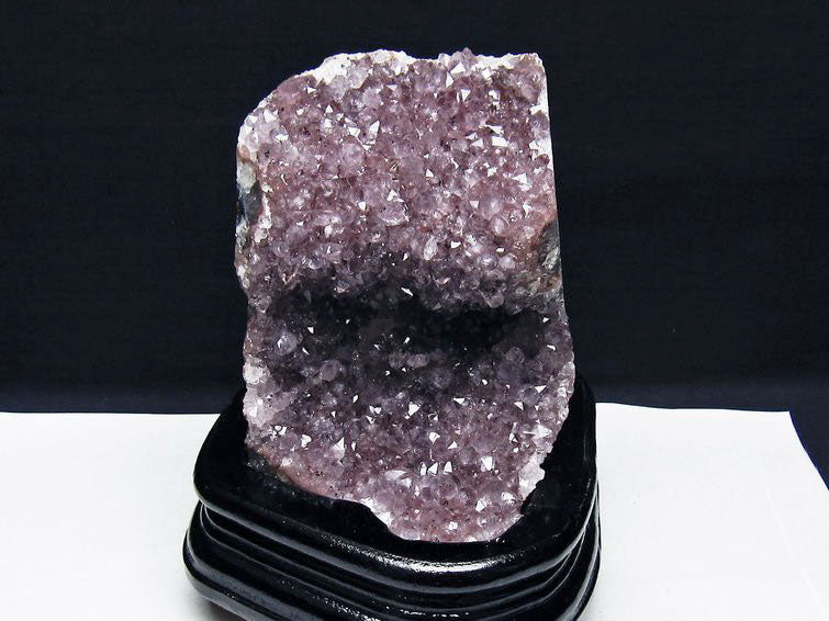 1.1Kg アメジスト クラスター ウルグアイ産 アメジスト 原石 amethyst 台座付属 花型 一点物 182-7061
