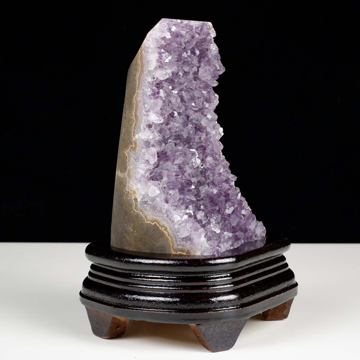 アメジスト クラスター ウルグアイ産 アメジスト 原石 amethyst 台座付属 花型 一点物 182-7070