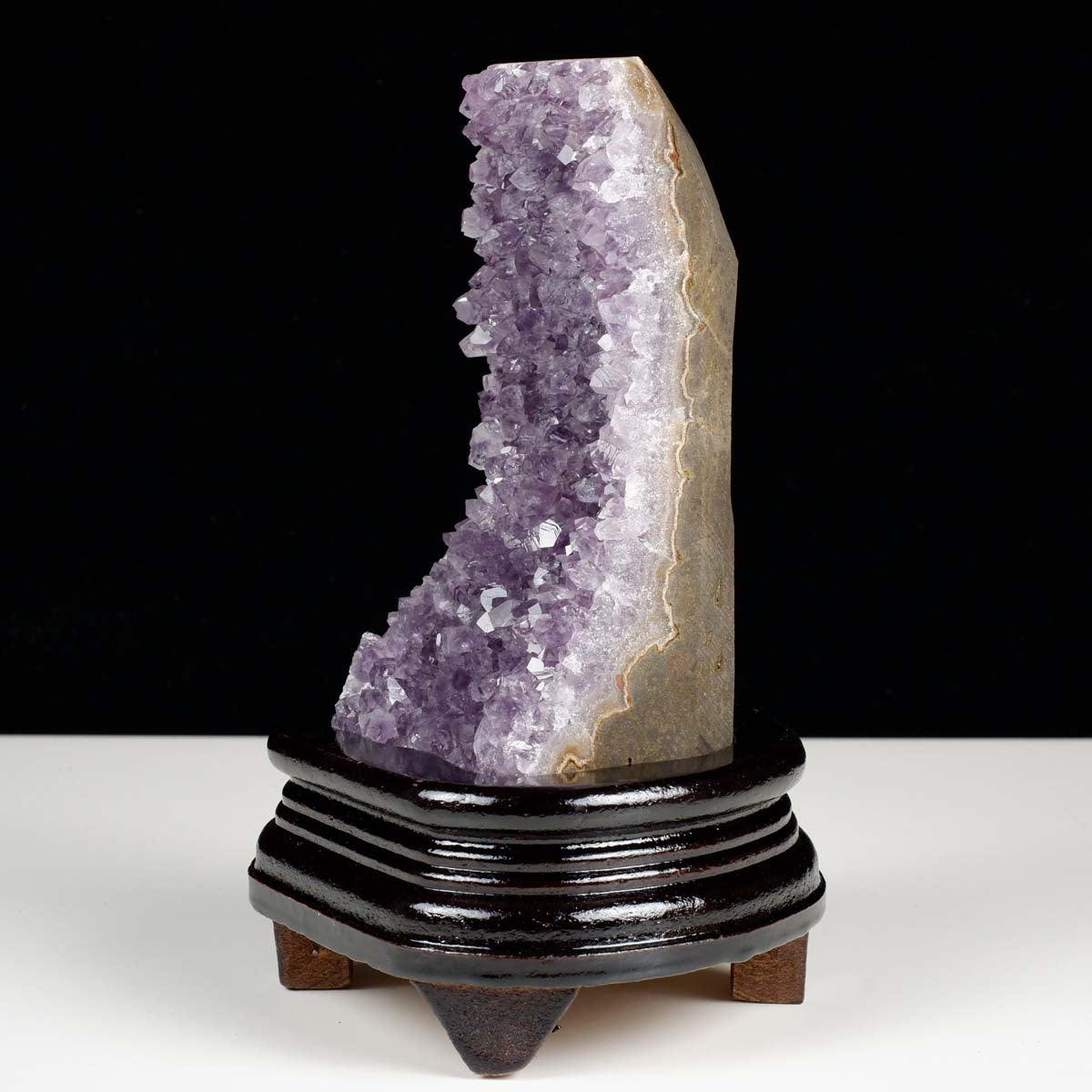 アメジスト クラスター ウルグアイ産 アメジスト 原石 amethyst 台座付属 花型 一点物 182-7070