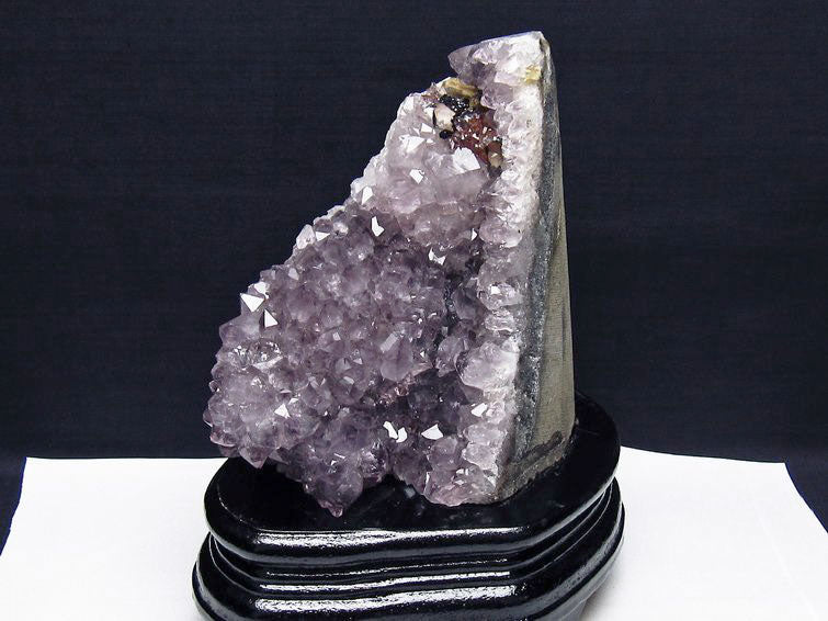 1.2Kg アメジスト クラスター ウルグアイ産 アメジスト 原石 amethyst 台座付属 花型 一点物 182-7072