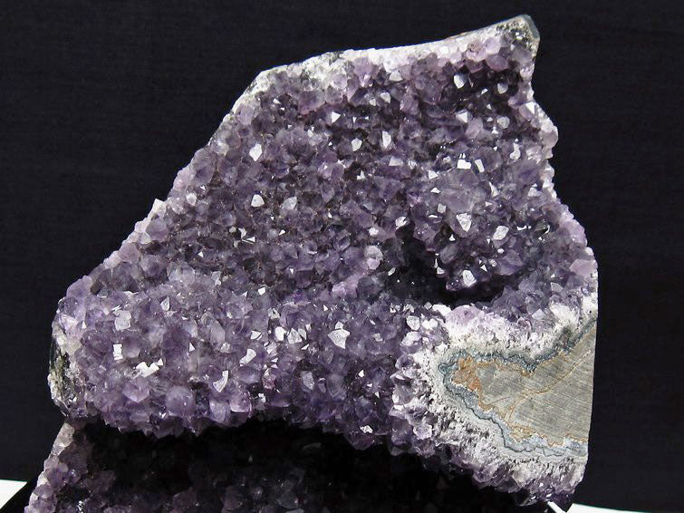 1.3Kg アメジスト クラスター ウルグアイ産 アメジスト 原石 amethyst 台座付属 花型 一点物 182-7073