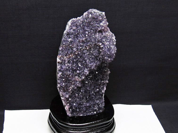 1.2Kg アメジスト クラスター ウルグアイ産 アメジスト 原石 amethyst 台座付属 花型 一点物 182-7081