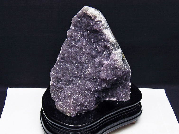 1.4Kg アメジスト クラスター ウルグアイ産 アメジスト 原石 amethyst 台座付属 花型 一点物 182-7085