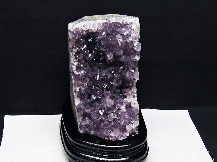 1.7Kg アメジスト クラスター ウルグアイ産 アメジスト 原石 amethyst 台座付属 花型 一点物 182-7095