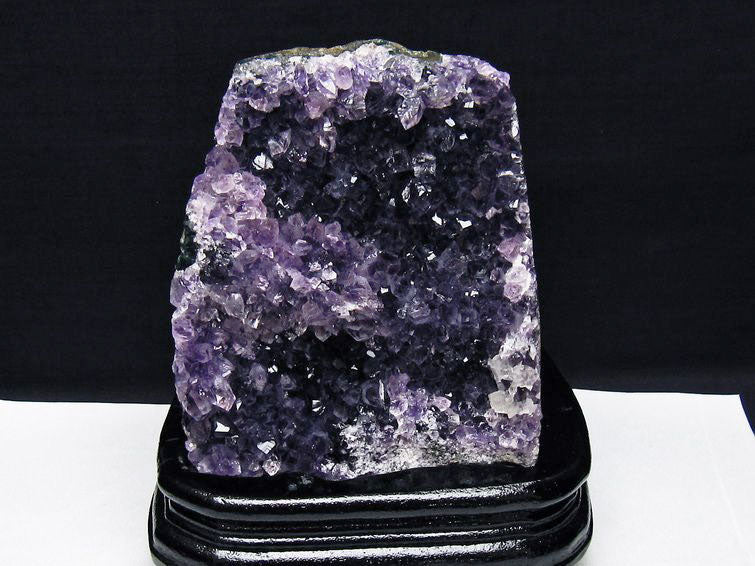 1.5Kg アメジスト クラスター ウルグアイ産 アメジスト 原石 amethyst 台座付属 花型 一点物 182-7099