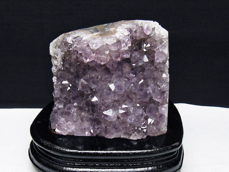 1.1Kg アメジスト クラスター ウルグアイ産 アメジスト 原石 amethyst 台座付属 花型 一点物 182-7109