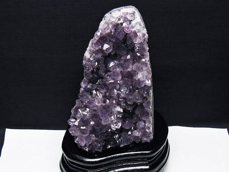 1.2Kg アメジスト クラスター ウルグアイ産 アメジスト 原石 amethyst 台座付属 花型 一点物 182-7124