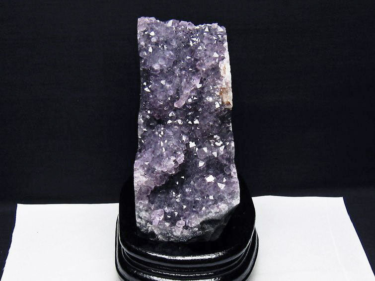 1.5Kg アメジスト クラスター ウルグアイ産 アメジスト 原石 amethyst 台座付属 花型 一点物 182-7128