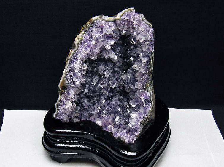 1Kg アメジスト クラスター ウルグアイ産 アメジスト 原石 amethyst 台座付属 花型 一点物 182-7130