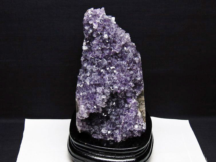 1.8Kg アメジスト クラスター ウルグアイ産 アメジスト 原石 amethyst 台座付属 花型 一点物 182-7133