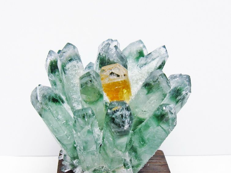緑水晶 クラスター 原石 台座付属 一点物 182-7373