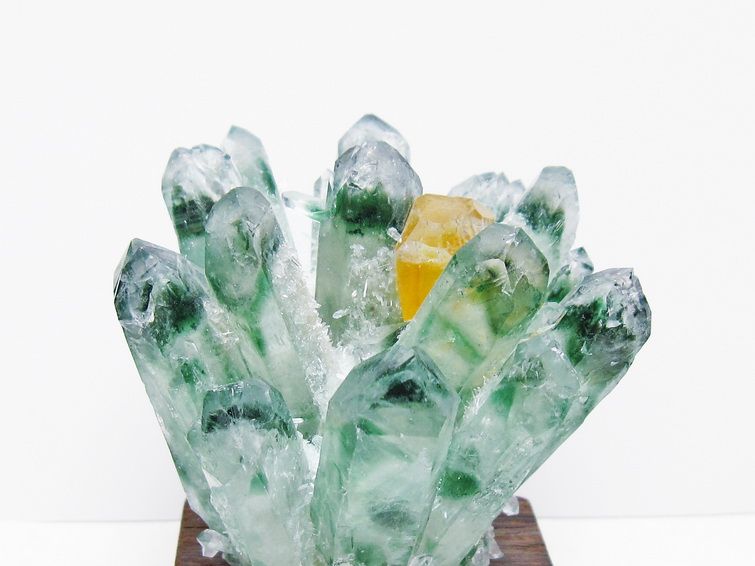 緑水晶 クラスター 原石 台座付属 一点物 182-7373