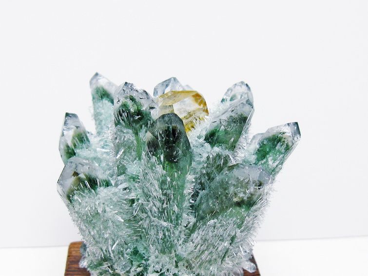 緑水晶 クラスター 原石 台座付属 一点物 182-7375