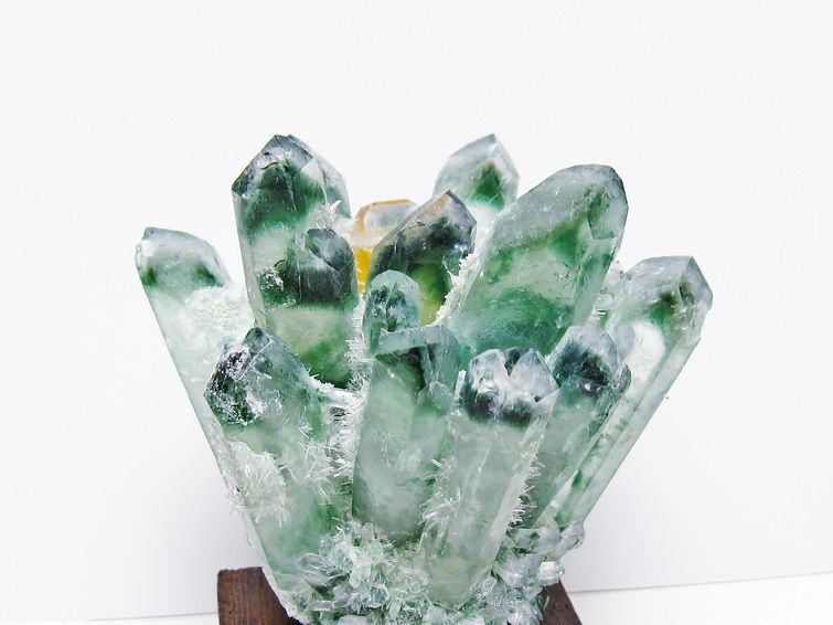 緑水晶 クラスター 原石 台座付属 一点物 182-7380