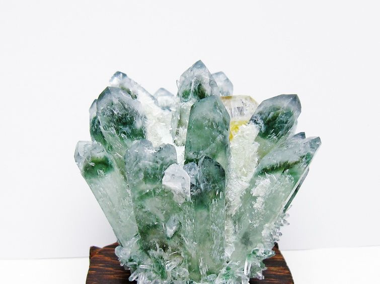 緑水晶 クラスター 原石 台座付属 一点物 182-7384
