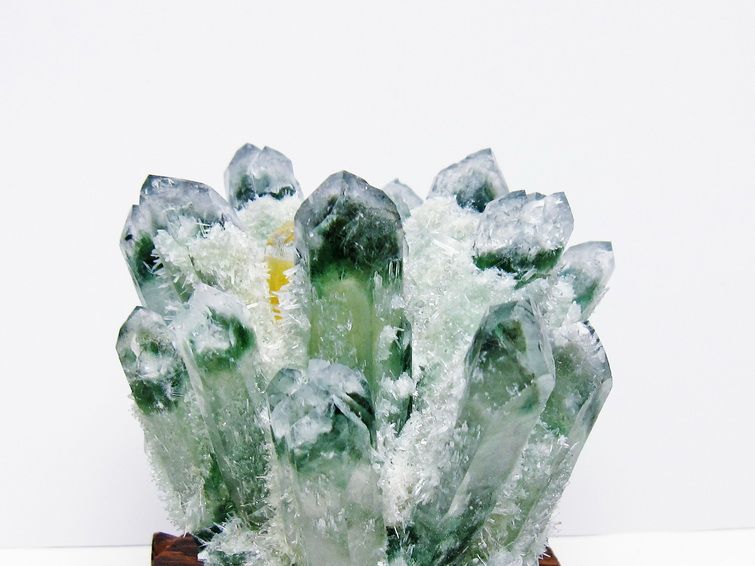 緑水晶 クラスター 原石 台座付属 一点物 182-7386