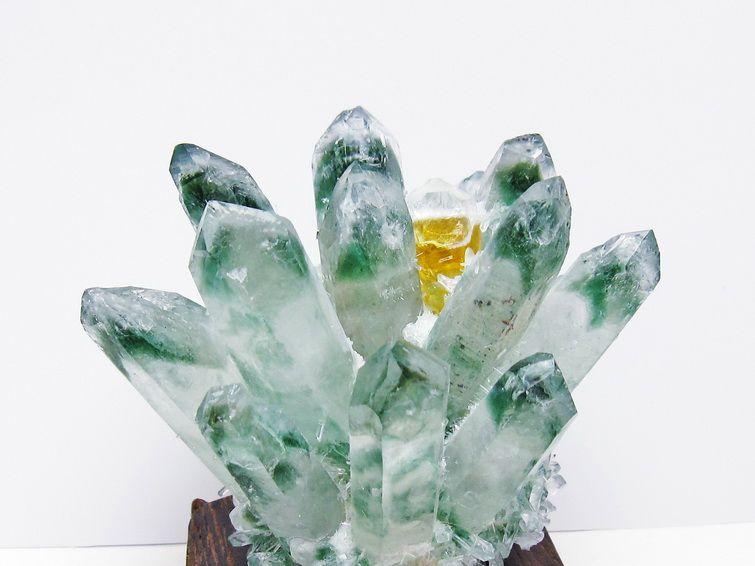 緑水晶 クラスター 原石 台座付属 一点物 182-7390