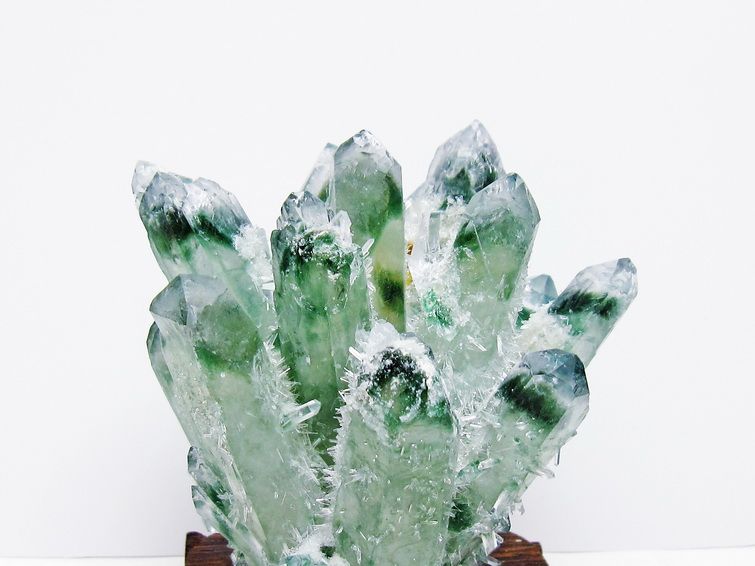 緑水晶 クラスター 原石 台座付属 一点物 182-7400