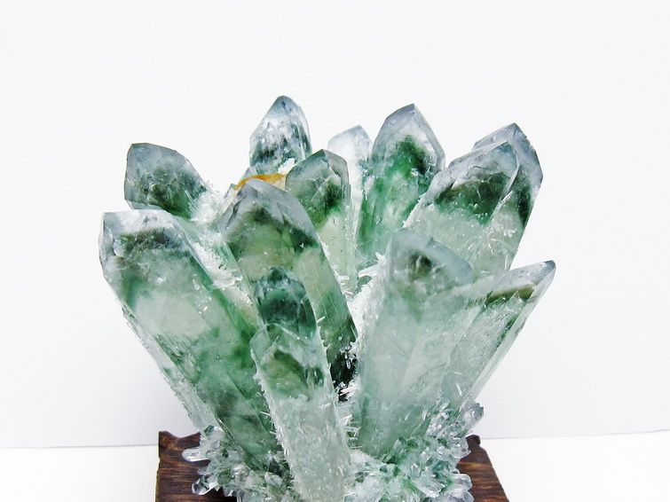 緑水晶 クラスター 原石 台座付属 一点物 182-7402