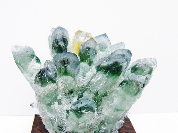 緑水晶 クラスター 原石 台座付属 一点物 182-7407