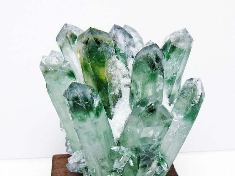 緑水晶 クラスター 原石 台座付属 一点物 182-7428