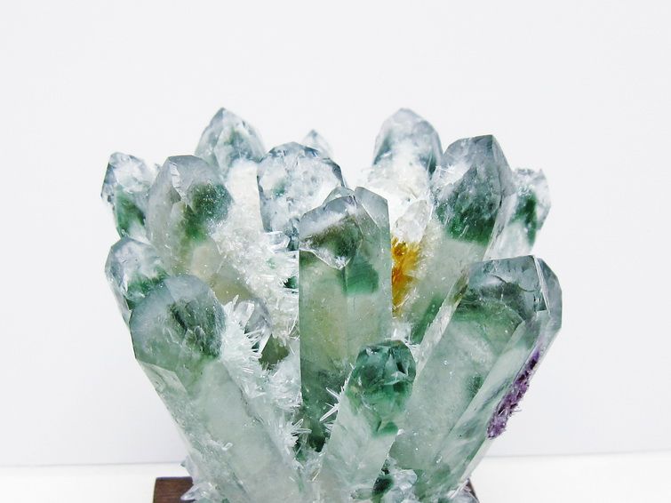 緑水晶 クラスター 原石 台座付属 一点物 182-7435